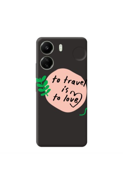 Other Xiaomi Redmi 13C To Travel is to Love Black Colored Silicone TPU Θήκη