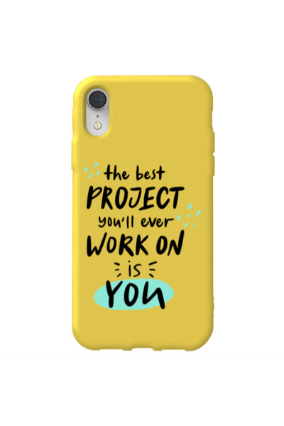 Other Apple iPhone Xr The Best Project Yellow Colored Silicone TPU Θήκη