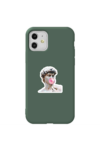 Other Apple iPhone 11 Bubble Dark Green Colored Silicone TPU Θήκη