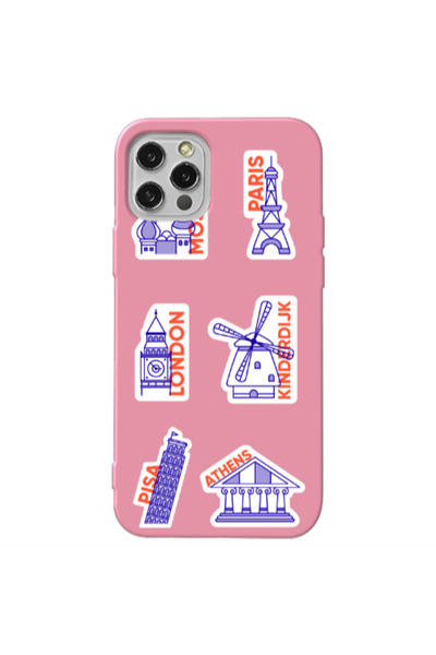 Other Apple iPhone 13 Pro Pisa Athens Pink Colored Silicone TPU Θήκη