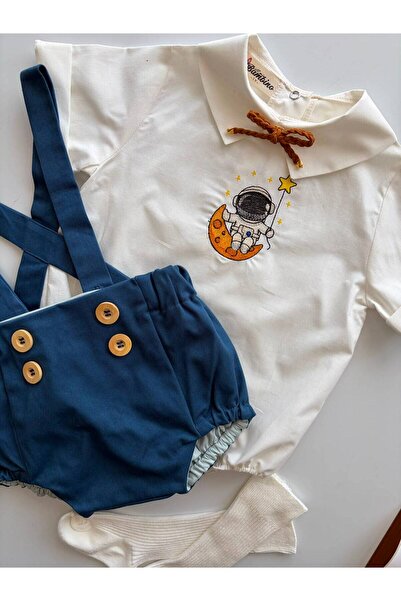 il mio bambino 100% Cotton Fabric Space Concept Party Baby Set