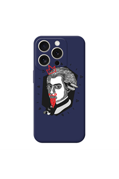 Other Apple iPhone 15 Pro Max Bearded Dark blue Colored Silicone TPU Θήκη