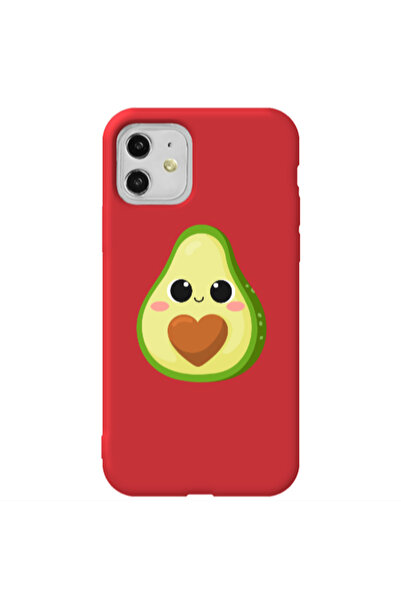 Other Apple iPhone 11 Baby avocado Red Colored Silicone TPU Θήκη