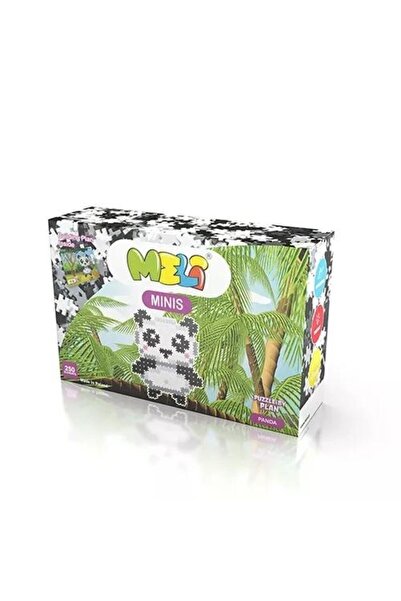 meli Set constructie Minis Panda, 250 piese, multicolor, 13x20cm