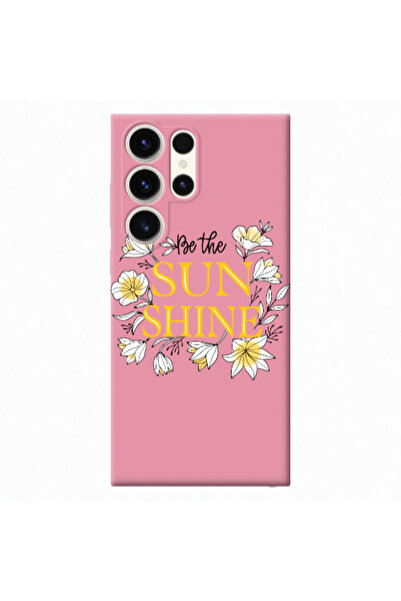 Other Samsung S24 Ultra Sun Shine Pink Colored Silicone TPU Θήκη