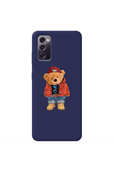Other Samsung S20 FE Bear in a hat Dark blue Colored Silicone TPU Θήκη
