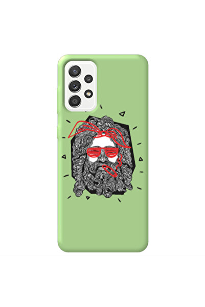 Other Samsung A72 Cool glasses Light Green Colored Silicone TPU Θήκη