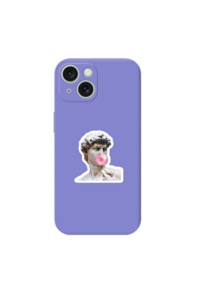 Other Apple iPhone 15 Plus Bubble Purple Colored Silicone TPU Θήκη