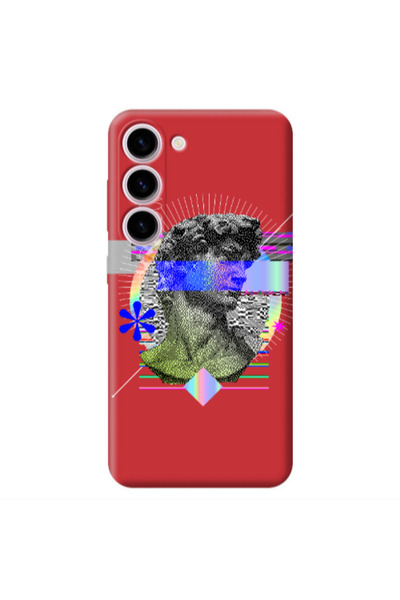 Other Samsung S23 Plus Statue pixels Red Colored Silicone TPU Θήκη