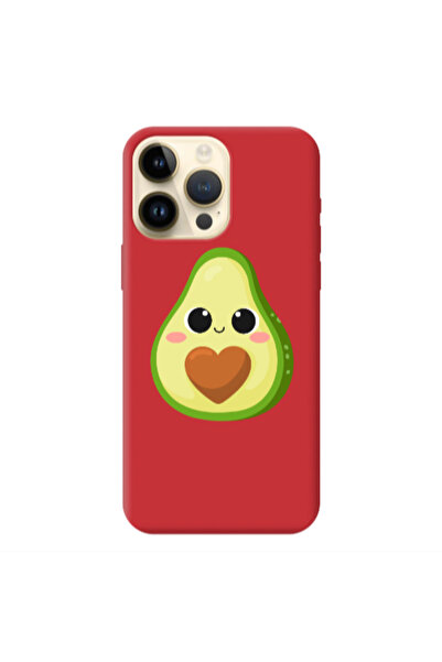 Other Apple iPhone 13 Pro Max Baby avocado Red Colored Silicone TPU Θήκη