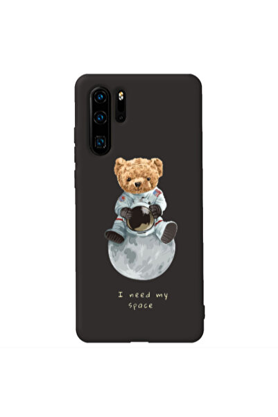 Other Huawei P30 Pro Bear in space Black Colored Silicone TPU Θήκη