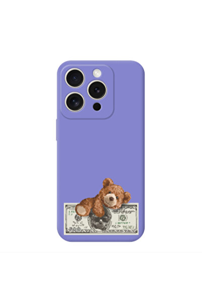 Other Apple iPhone 15 Pro Max Money Style Purple Colored Silicone TPU Θήκη