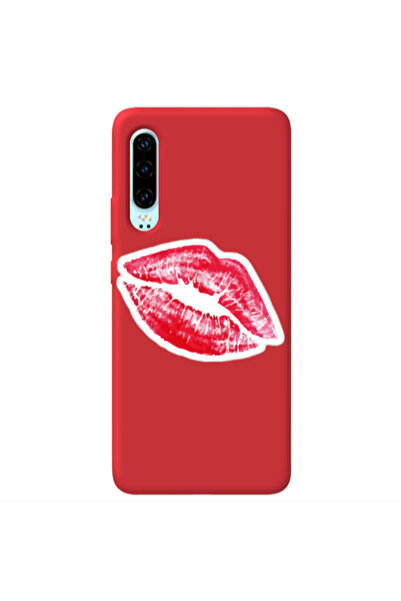 Other Huawei P30 Faint Kiss Red Colored Silicone TPU Θήκη