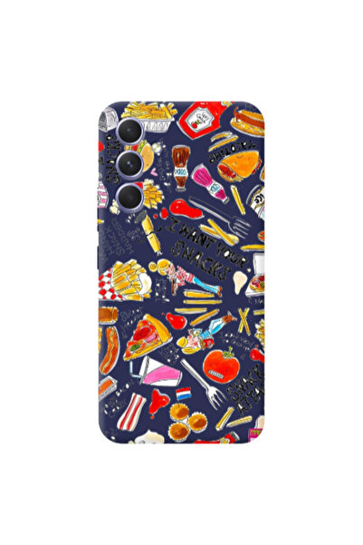 Other Samsung A54 Snack attack Dark blue Colored Silicone TPU Θήκη
