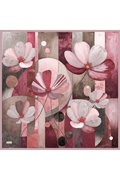 Levidor Powder Garden Patterned Sura Silk Scarf
