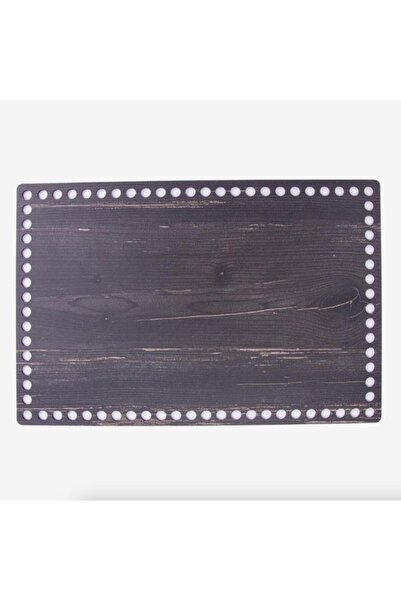 CraftMaxi Wooden Rectangular Base Black-30X20 cm