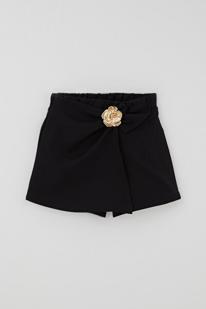 Breeze Girl's Shorts Skirt with Accessory Detail and Elastic Waist, 6-12 Year...