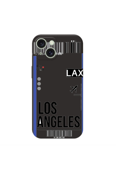 Other Apple iPhone 15 Plus Los angeles Black Colored Silicone TPU Θήκη