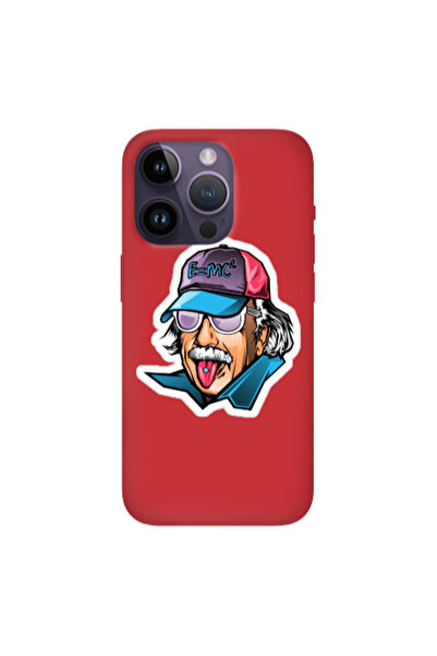 Other Apple iPhone 14 Pro Max Einstein Red Colored Silicone TPU Θήκη