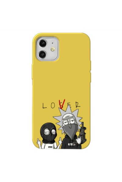 Other Apple iPhone 12 Rick Loser Yellow Colored Silicone TPU Θήκη