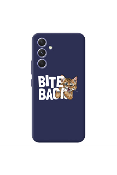 Other Samsung A56 bitte back cat Dark blue Colored Silicone TPU Θήκη