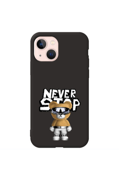 Other Apple iPhone 13 Never stop Black Colored Silicone TPU Θήκη