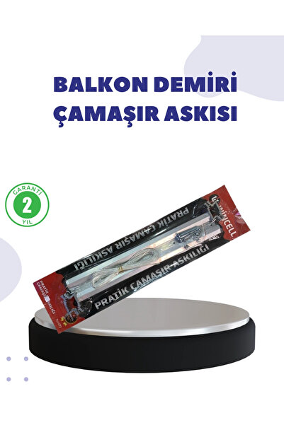 shopwave 25X60 Balkon Askılığı Kare Demir Uyumlu Ha Dayanıklı Çamaşır Askısı