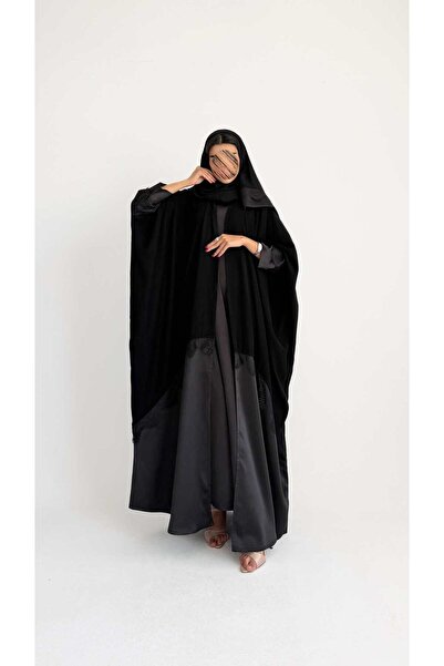AYA Mwt2072 - Black Crepe Abaya with Lace
