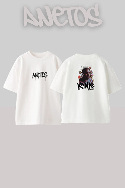 Anetos Kanye West_31 Design Printed Unisex Oversize White Tshirt