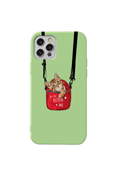 Other Apple iPhone 12 Pro Max Are you kitten Light Green Colored Silicone TPU...