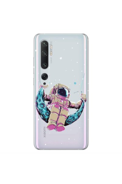 Other Xiaomi Mi Note 10 Astronaut swinging on the moon Transparent Silicone T...