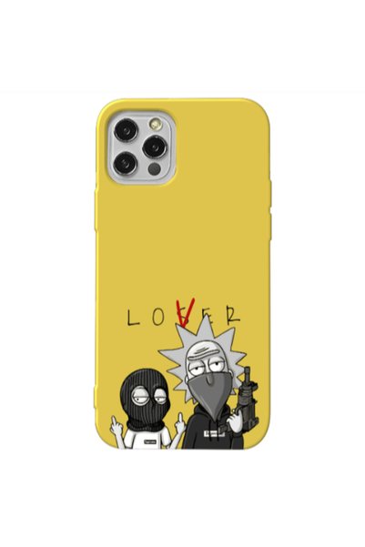 Other Apple iPhone 12 Pro Rick Loser Yellow Colored Silicone TPU Θήκη