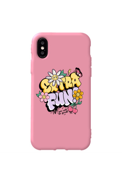 Other Apple iPhone Xs Max Extra Fun Pink Colored Silicone TPU Θήκη