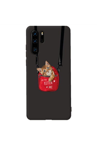 Other Huawei P30 Pro Are you kitten Black Colored Silicone TPU Θήκη