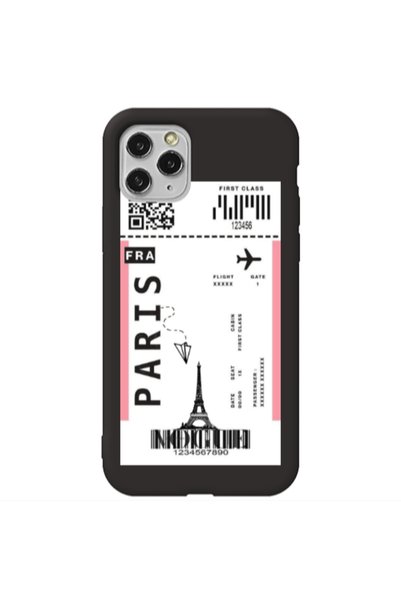 Other Apple iPhone 11 Pro Paris FRA Black Colored Silicone TPU Θήκη