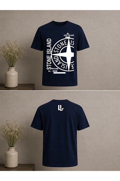 LivaLime Stone Island Print Design Oversize Unisex T-Shirt