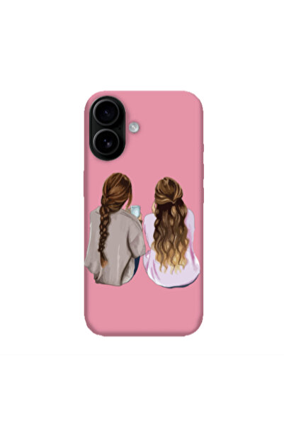 Other Apple Iphone 16 plus Friends Pink Colored Silicone TPU Θήκη