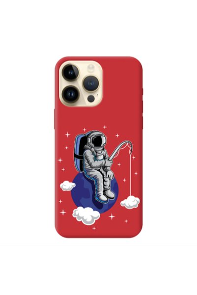 Other Apple iPhone 13 Pro Max Fishing space Red Colored Silicone TPU Θήκη
