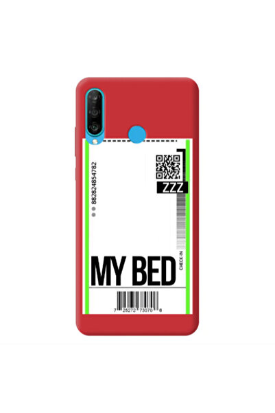 Other Huawei P30 Lite My Bed ZZZ Red Colored Silicone TPU Θήκη