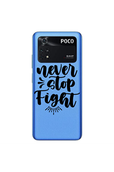 Other Xiaomi Poco M4 Pro 4G Never stop fight Transparent Silicone TPU Θήκη