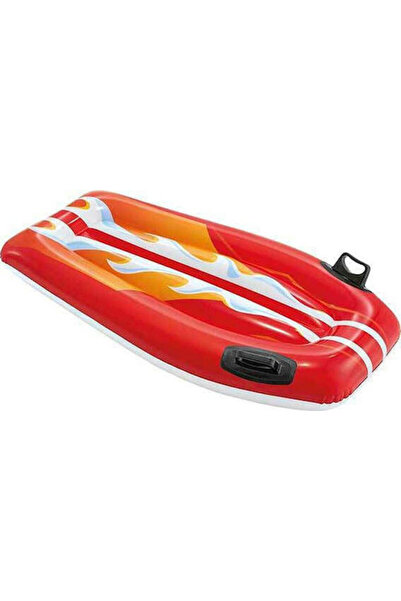 Intex Joy Rider Παιδικό Φουσκωτό Στρώμα Θαλάσσης με Λαβές Κόκκινο 112 εκ. Κωδ...
