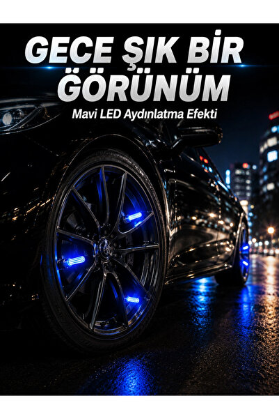 Twin Store 4 Led Valve Lights Vehicle Tire Valve Lamp with Motion Sensor