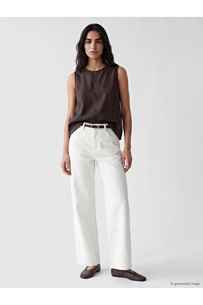 LC Waikiki I Beli Belt Pack Wide Leg Women's Jean Pants from Freezen Store