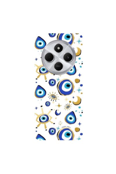 Other Xiaomi Redmi 14c Gold evil eye beads Transparent Silicone TPU Θήκη