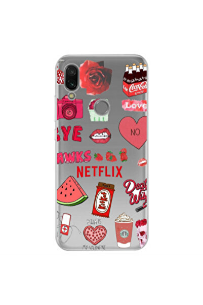 Other Xiaomi Redmi Note 7 pizza is my valentine Transparent Silicone TPU Θήκη