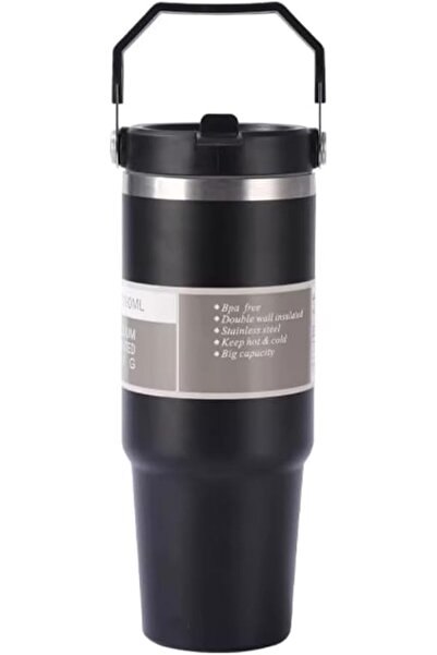 Generic 890ml Stainless Steel Vacuum Insulated Tumbler with Handle, Double Wa...