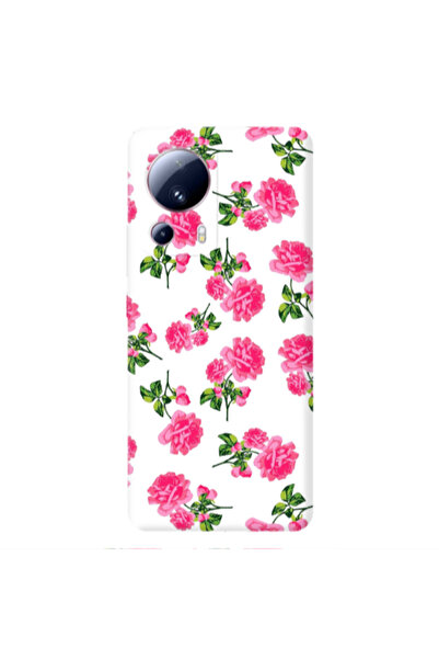 Other Xiaomi Mi 13 Lite Roses White Transparent Silicone TPU Θήκη