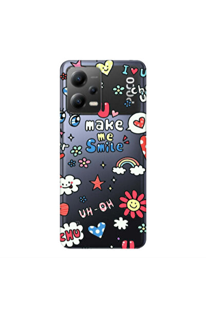 Other Xiaomi Poco X5 Rainbow flowers Transparent Silicone TPU Θήκη
