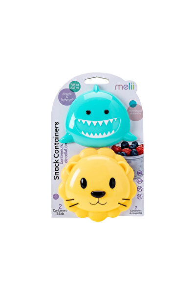 Melii Σετ 2 δοχείων σνακ Καρχαρίας & Λιοντάρι 232 ml