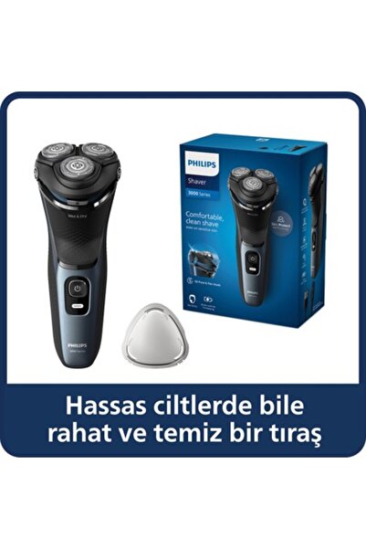 Philips 3000 Serisi Islak&Kuru Tıraş Makinesi, 5 Yönde Dönen Başlıklar, Hassa...